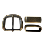 BUCKLE BELT SET 1 25mm ANTIQUE BRONZE